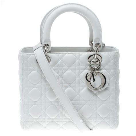 white leather christian dior handbag with single shoulder strap|christian dior bags official site.